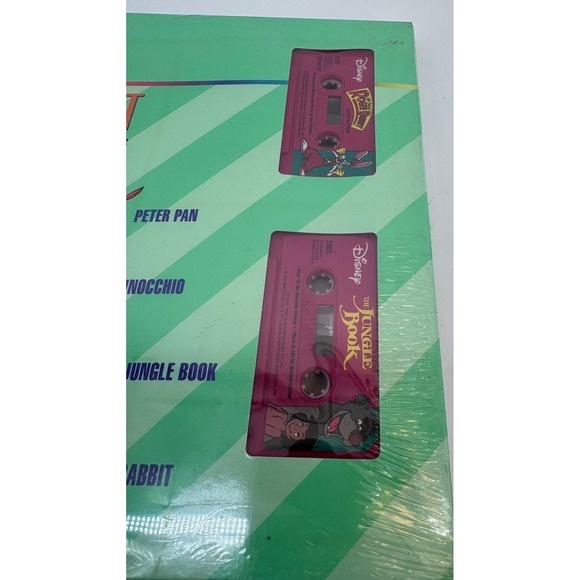 New Vintage Disney 4 Story Gift Set Peter Pan Pinocchio Jungle Book Roger Rabbit - Picture 3 of 14